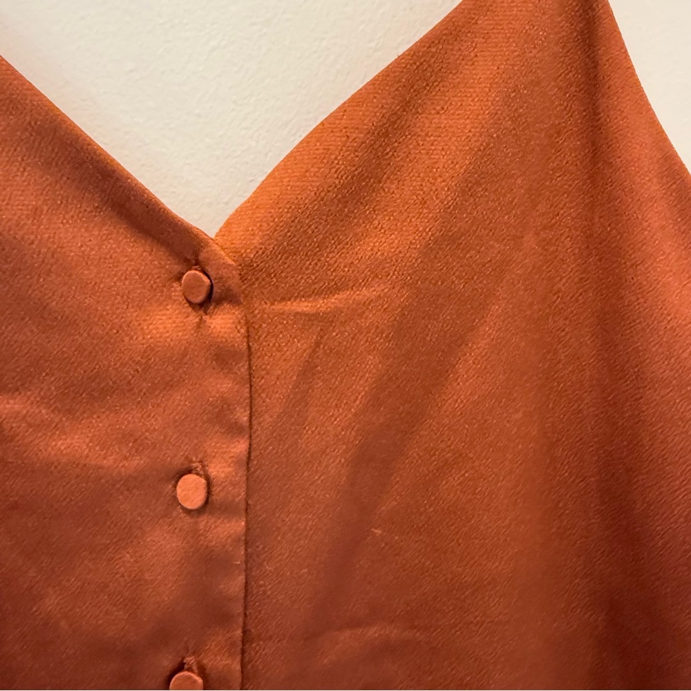 Mango Rust Tank With Button Front - image 2